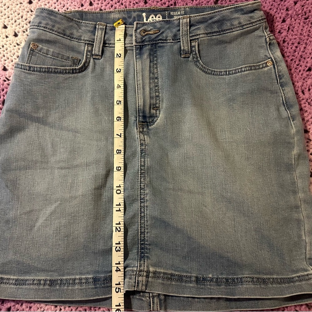 Lee Light Blue Denim Mini Skirt